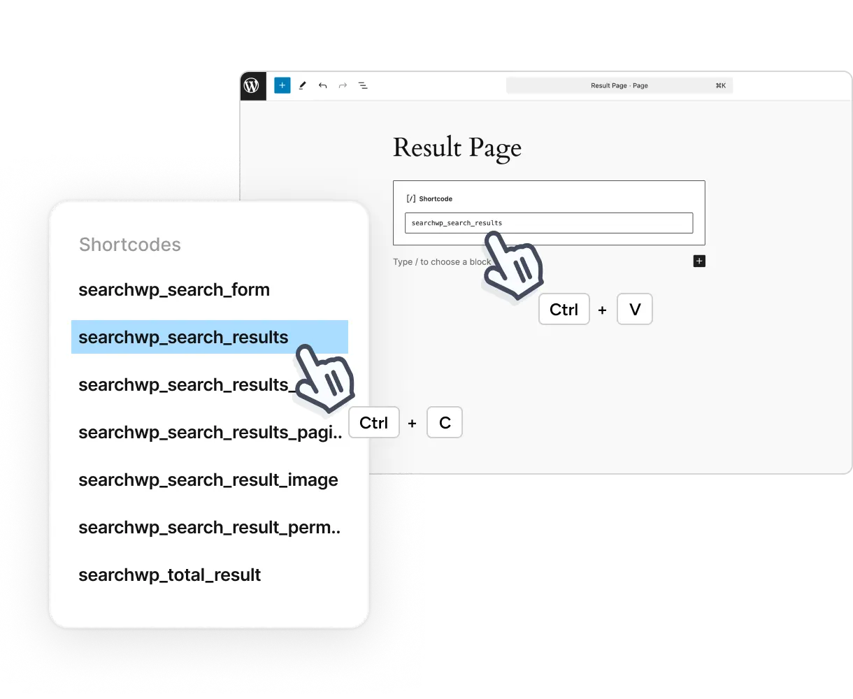 Copy & Paste WordPress Search Shortcodes