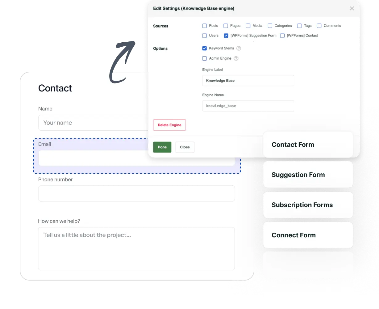 Include WordPress Form Entries in Search