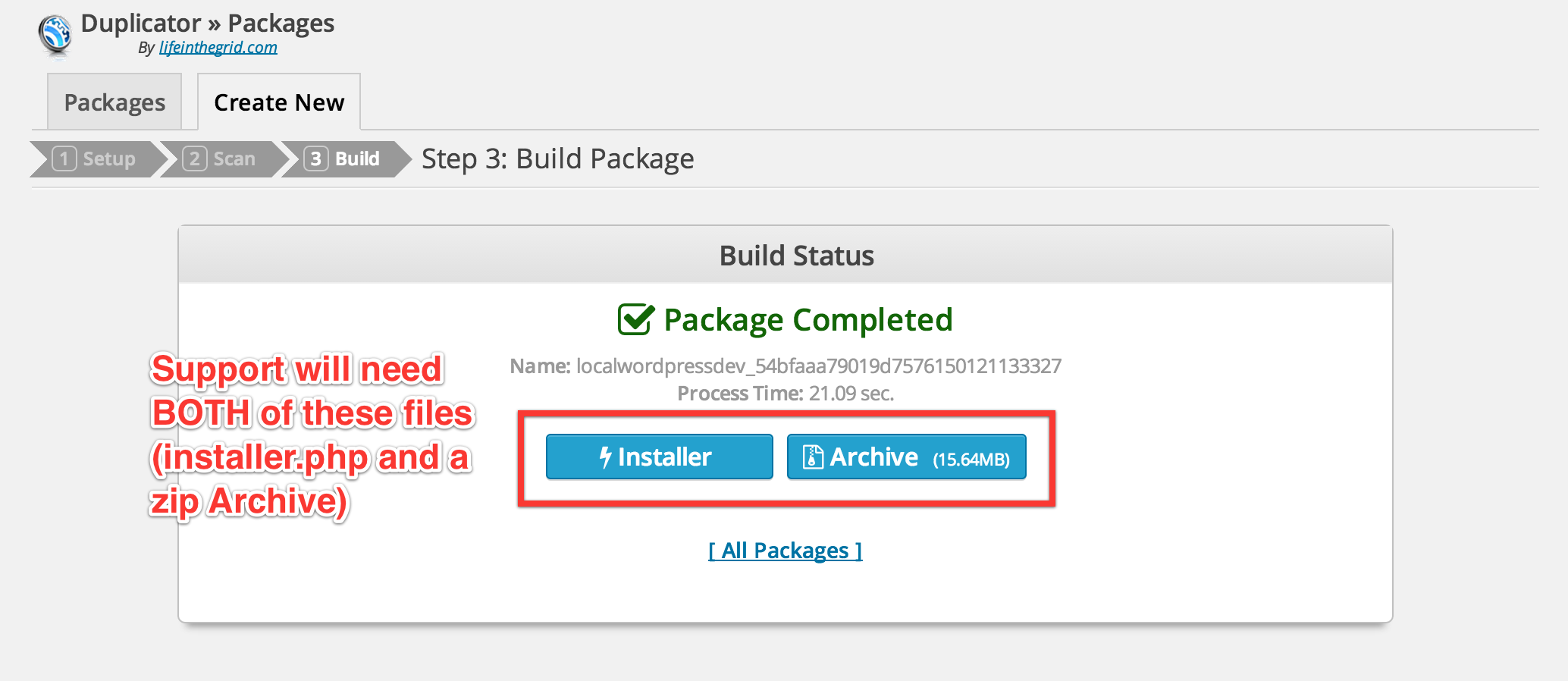 Download both the Installer and the Archive