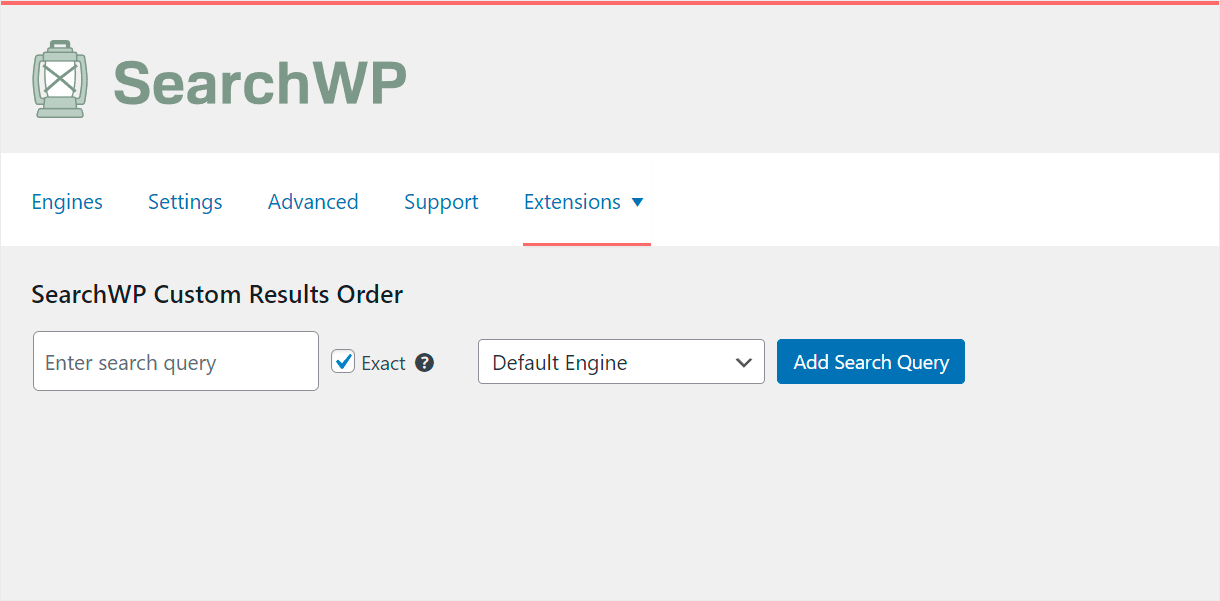 Custom Search Results order extension