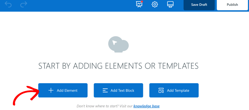 Add a new element button