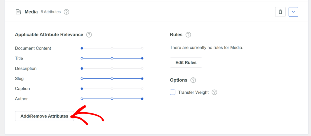 Add remove attributes for media