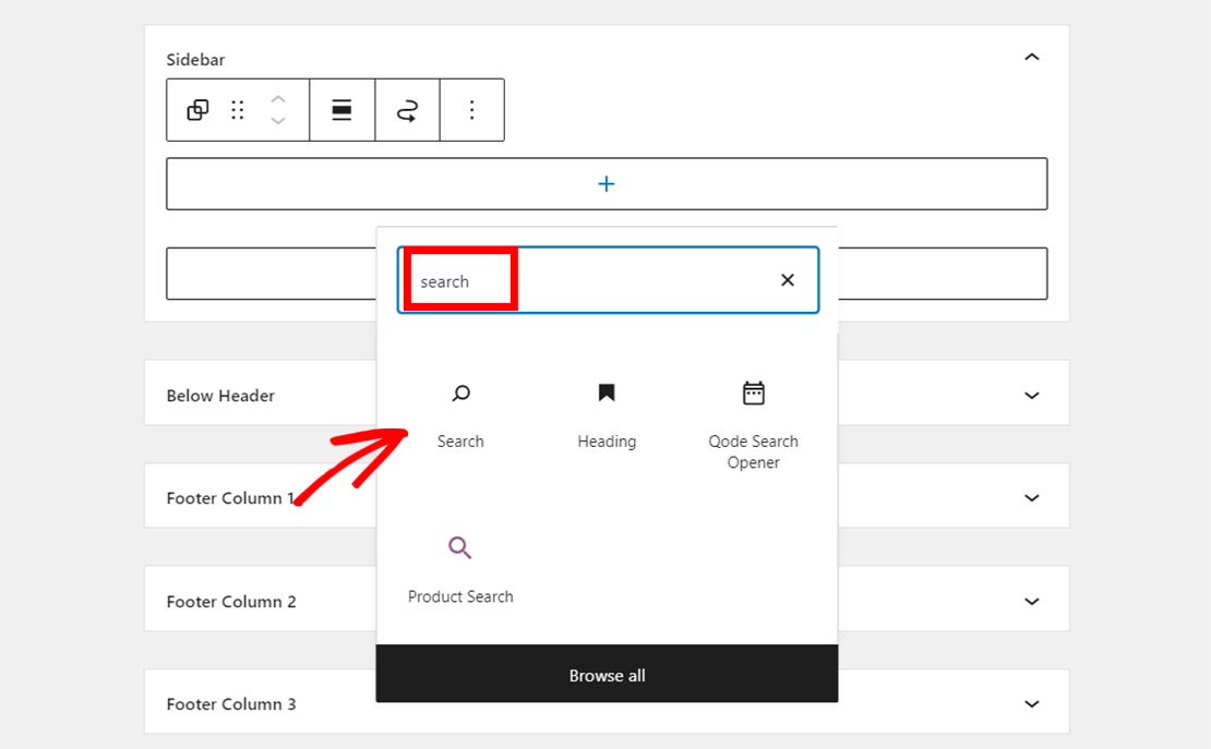 add customized search widget to WordPress sidebar