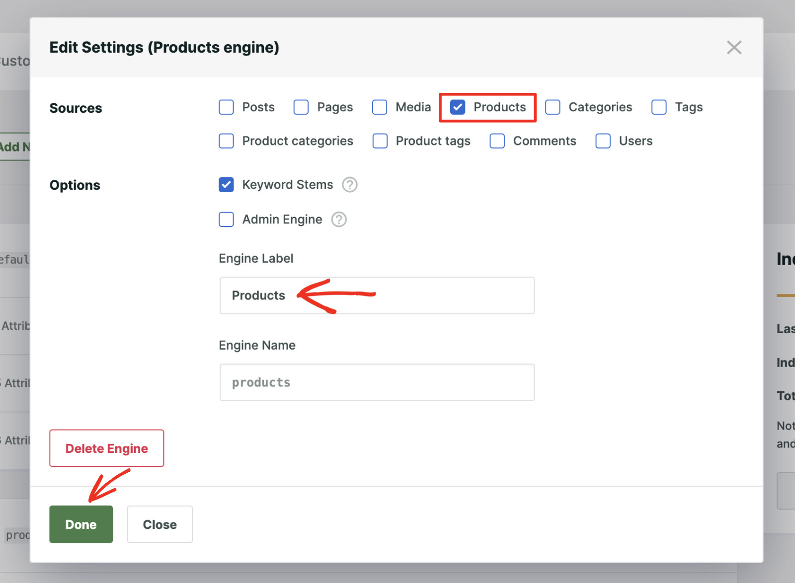 How To Create A WordPress Search Form For Custom Post Types: Configure Search Engine Step 2