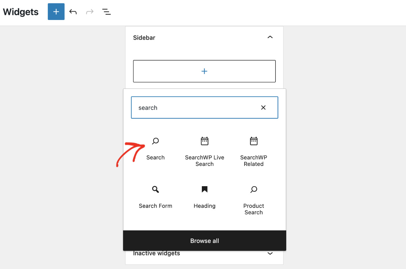 How to Add Custom WooCommerce Search Widgets: Adding Search Widget Step 3