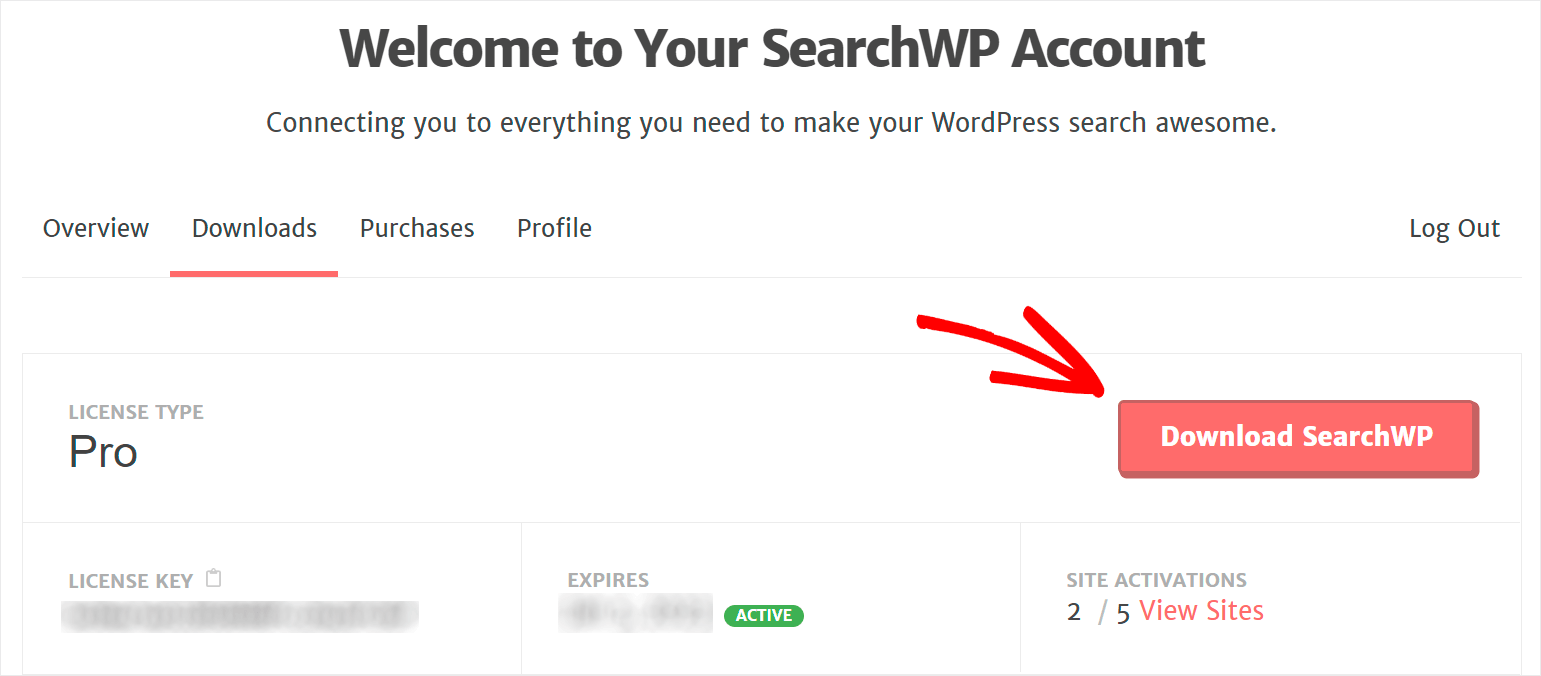 click Download SearchWP