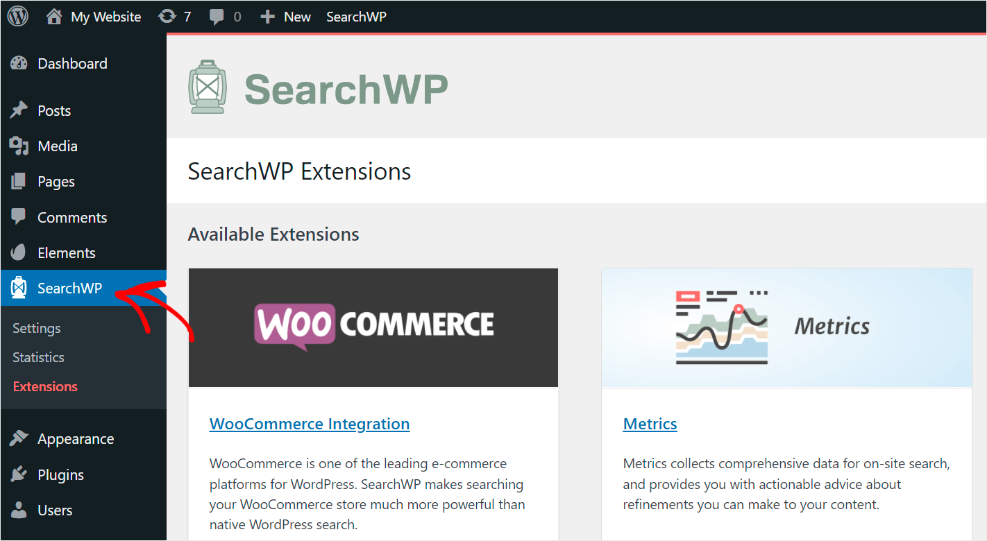 click SearchWP