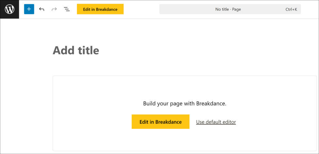Click edit with Breakdance