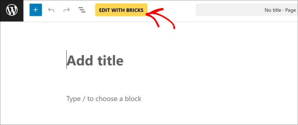 Click edit with bricks