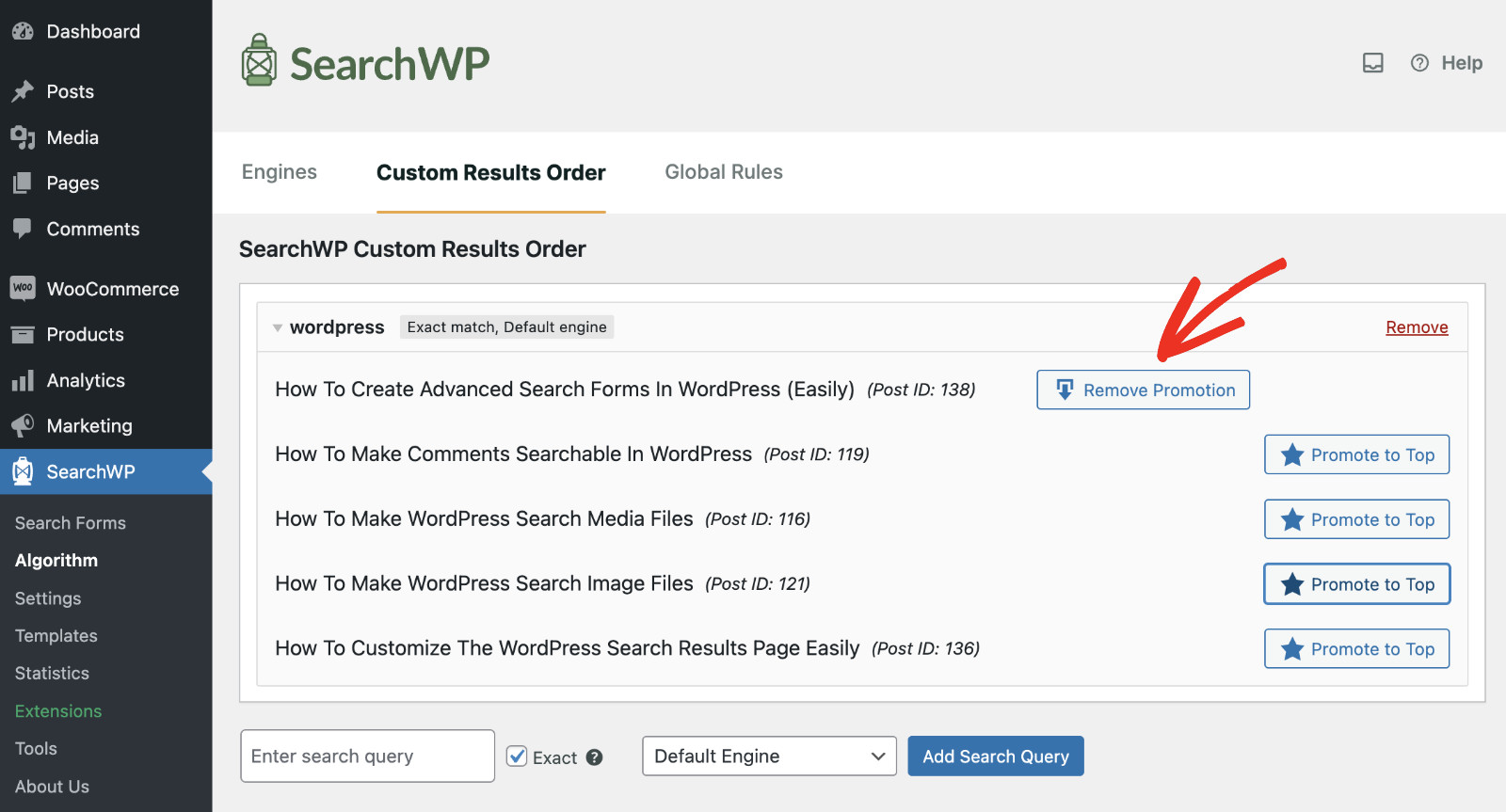 How to Prioritize Specific Search Results in WordPress: Configure Custom Results Order: Step 5