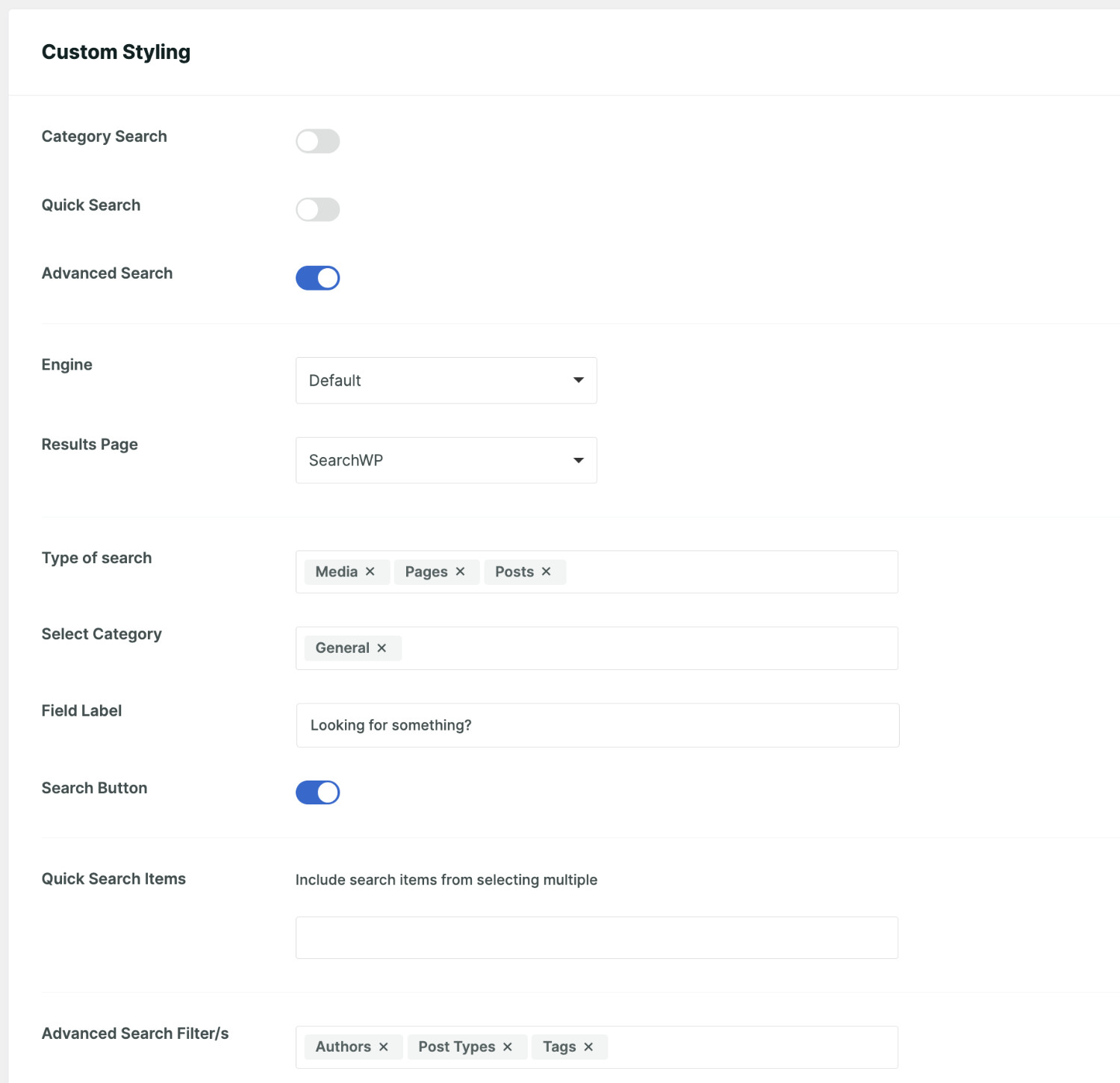 How To Create A Custom Search Form In WordPress: Create Custom Search Form: Configuring Features