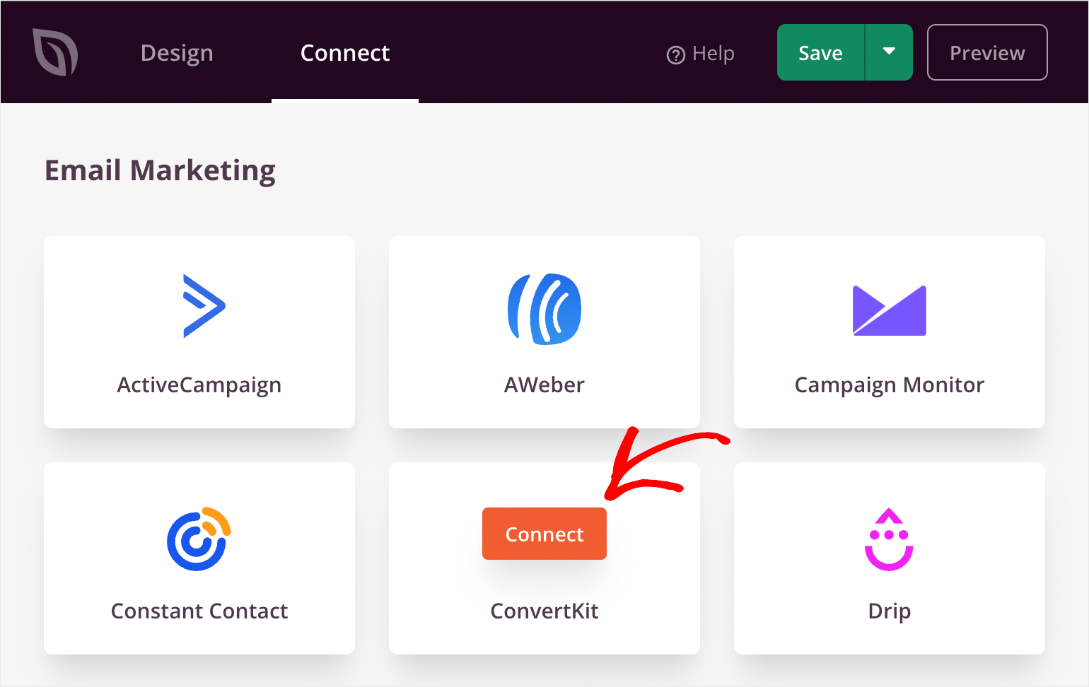 connect an email service
