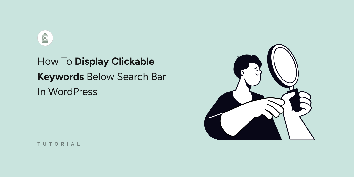 Display clickable keywords below the search bar in WordPress - thumbnail