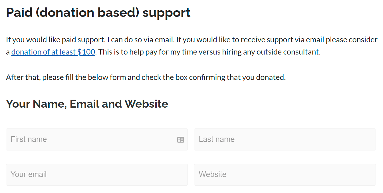 donation base support