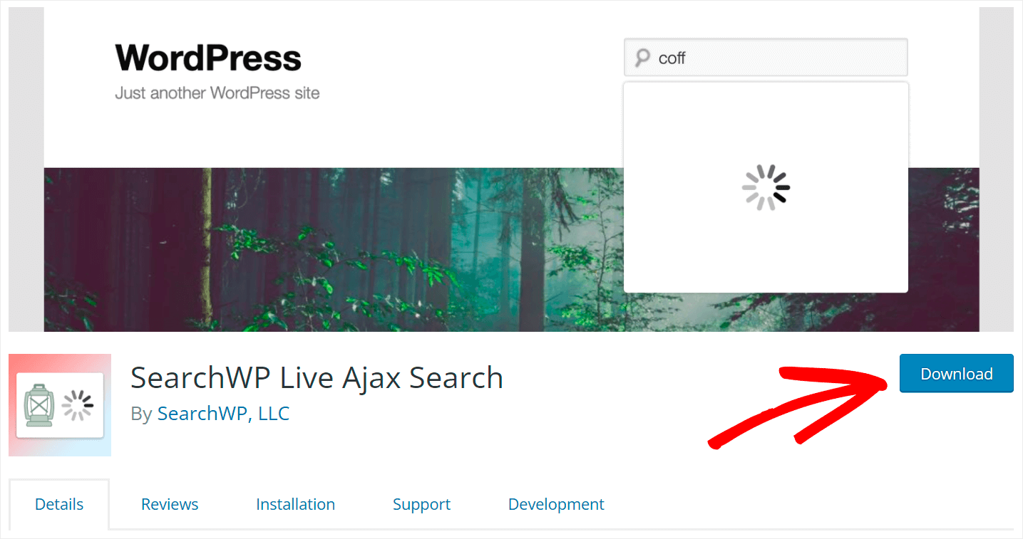 download the SearchWP Live Ajax Search plugin