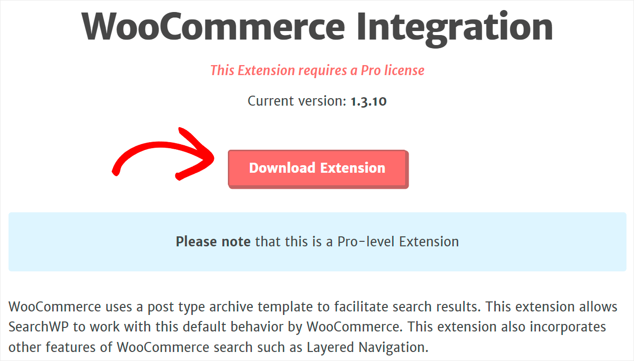 download the WooCommerce Integration extension