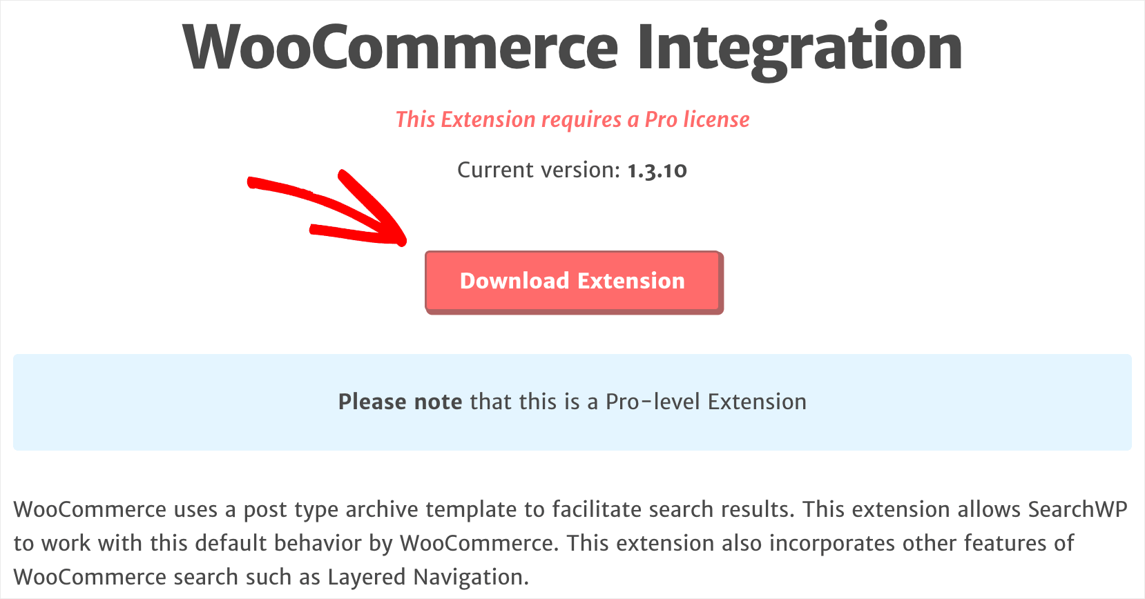 download the WooCommerce integration extension