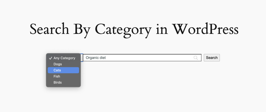 How To Add Search by Category To WordPress: Embed Search Form 
