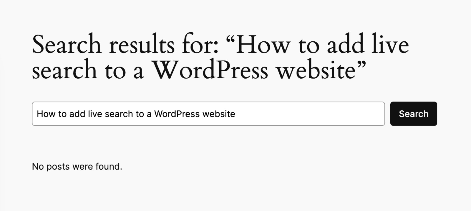 How to Exclude Pages from Site Search Results in WordPress: Verify Excluded Search Results: Step 2