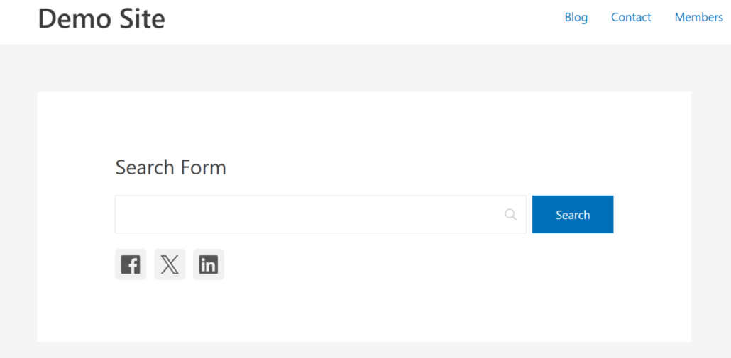 Go to search form