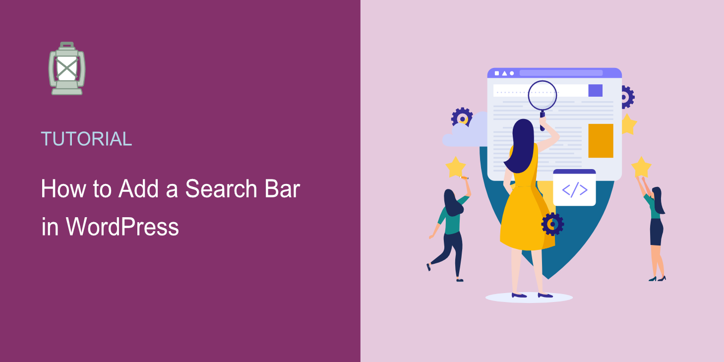 How to add a search bar is WordPress