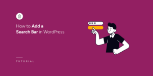 How to add a search bar in WordPress