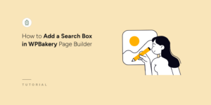 How to add a search box in WPBakery page builder