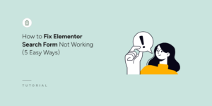 How to fix Elementor search form not working