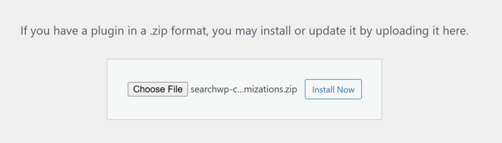 Install SearchWP customizations plugin