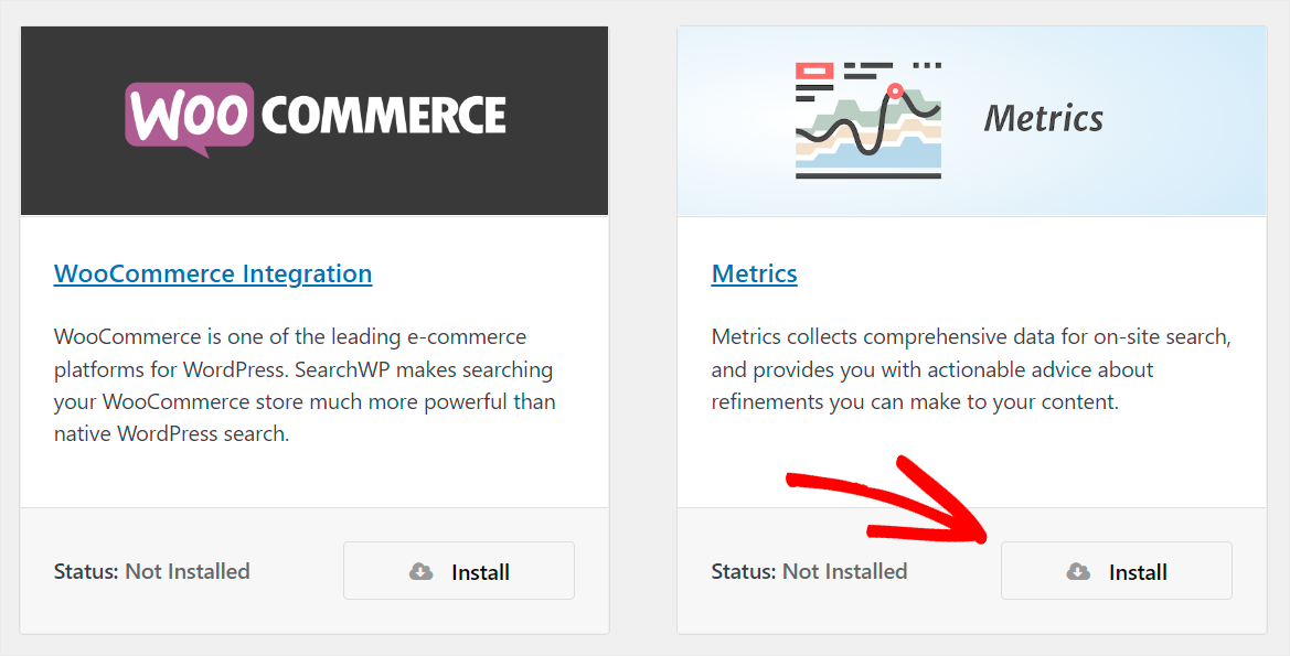 install the Metrics extension