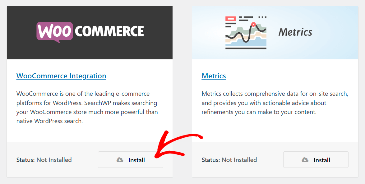 install the SearchWP WooCommerce extension