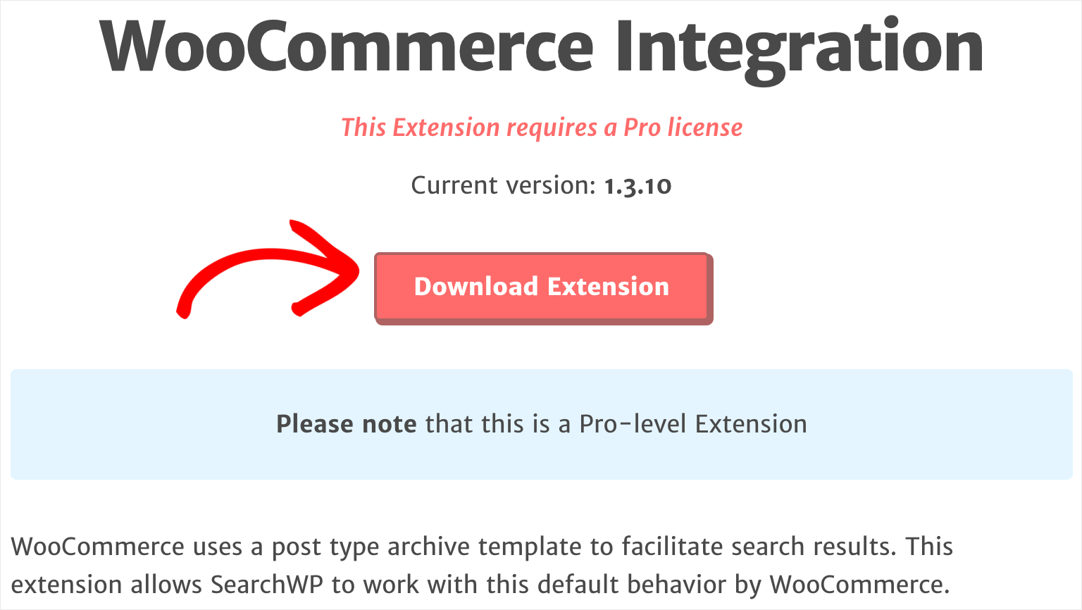 press the Download Extension button