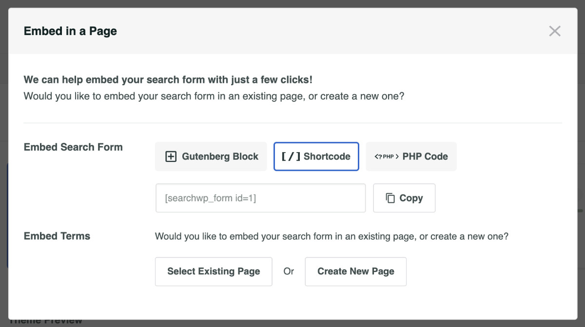 publishing the search form