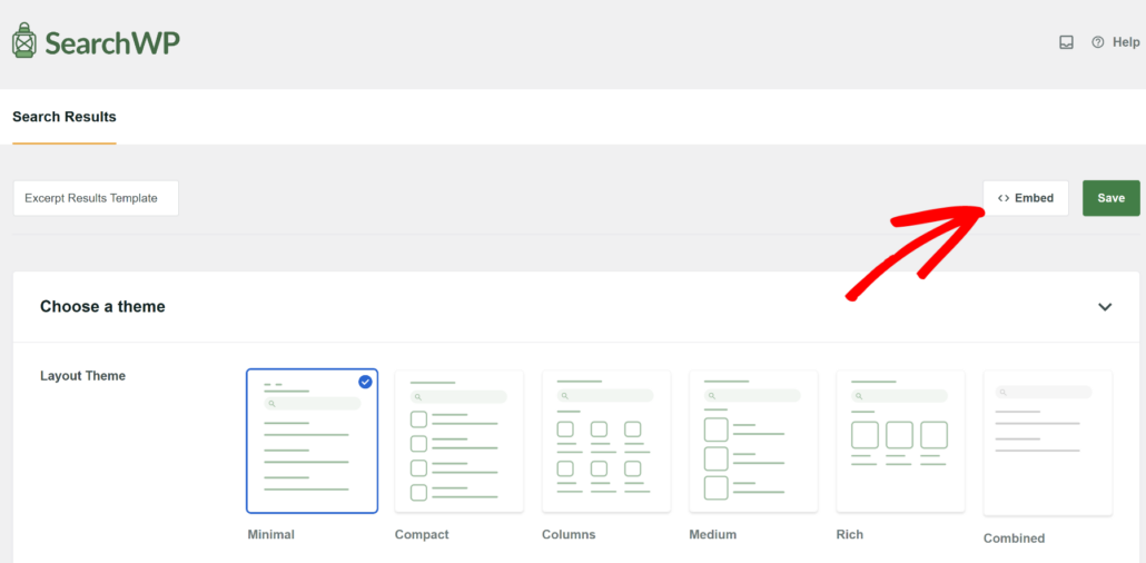 Save and embed your results page