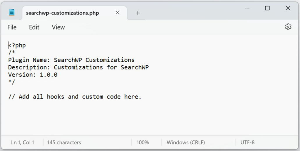 SearchWP customizations plugin