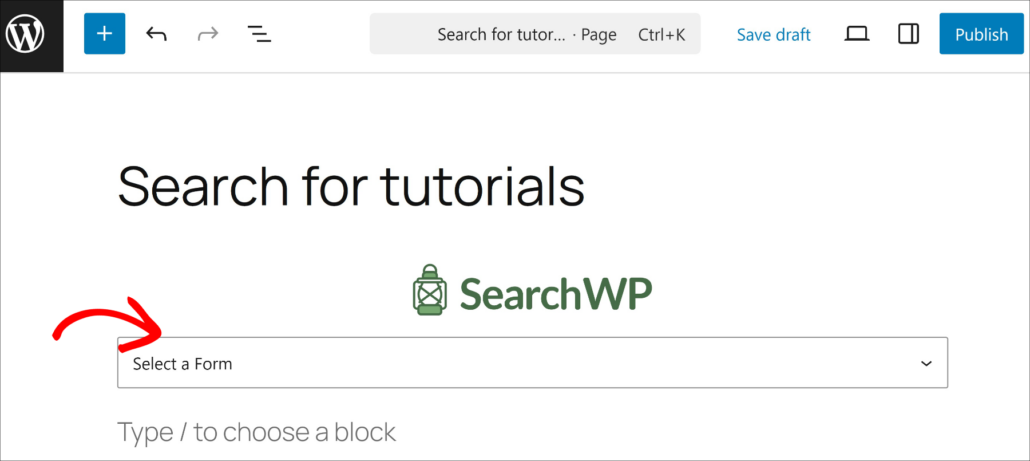 Select your search form