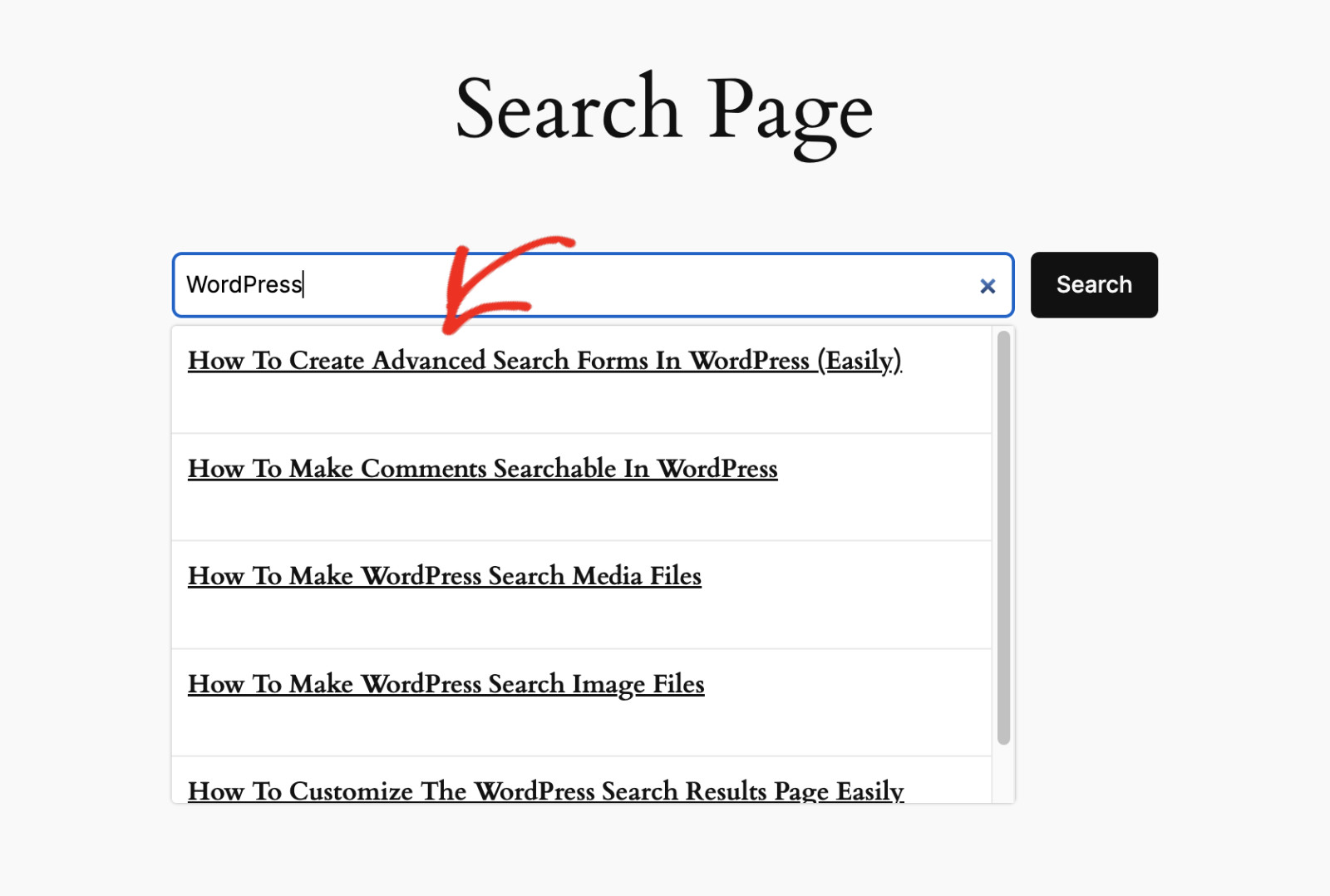 How to Prioritize Specific Search Results in WordPress: See Custom Results Order In Action: Step 2