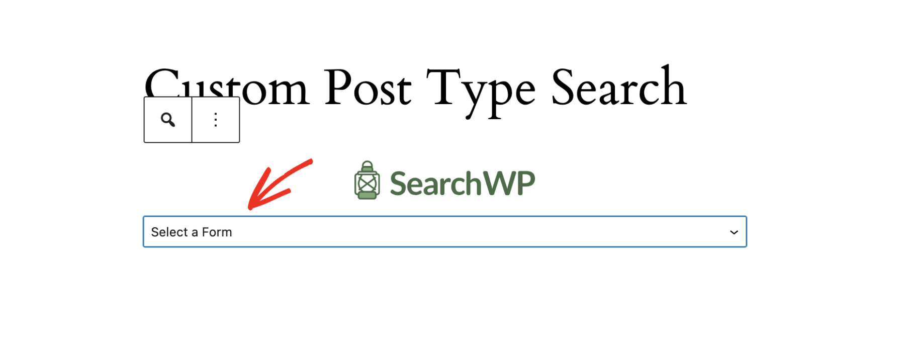 How To Create A WordPress Search Form For Custom Post Types: Show Search Form Step 3