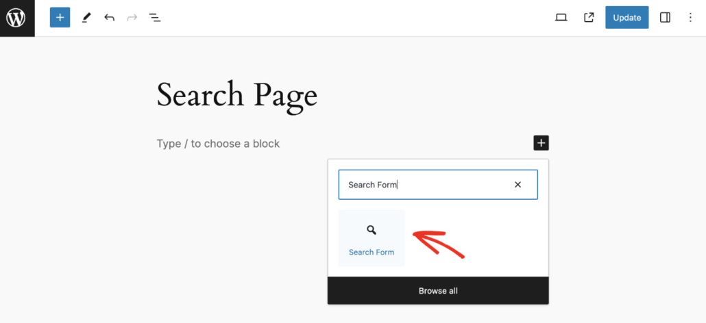 How to customize the WooCommerce search results page: Create Search Form Step 5