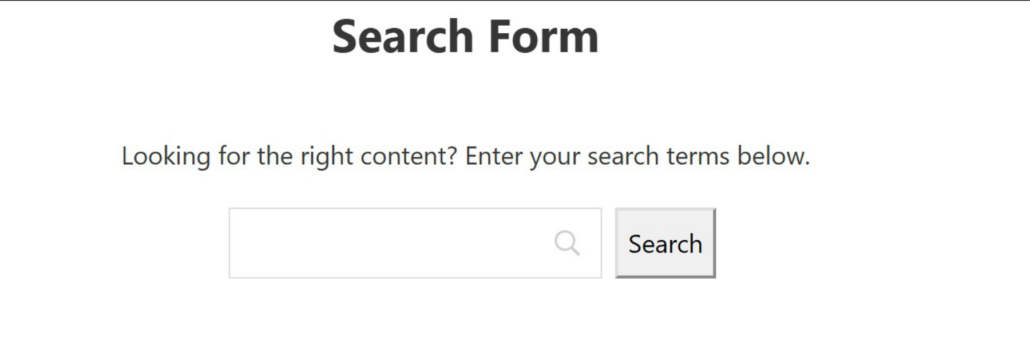 Bricks search form preview