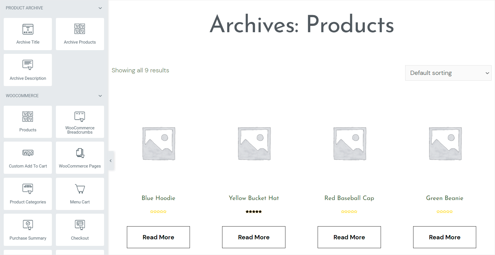 the Product Archive page