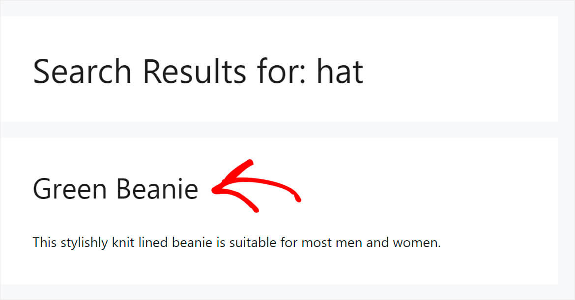 the green beanie product