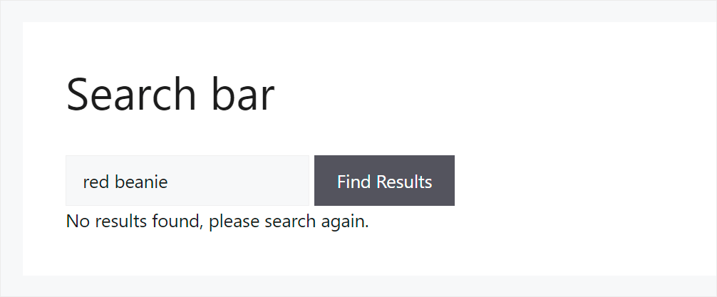 there are no search results