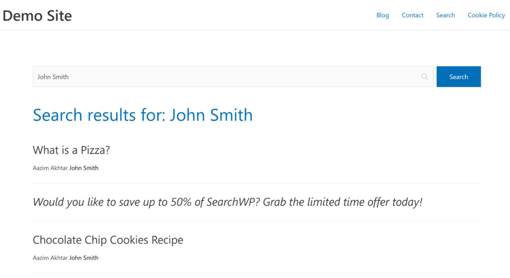View Co Authors in search results