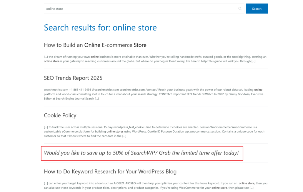 View promoted ads preview