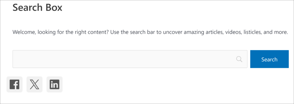View WPBakery search form