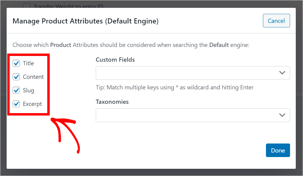 you can disable the default attributes