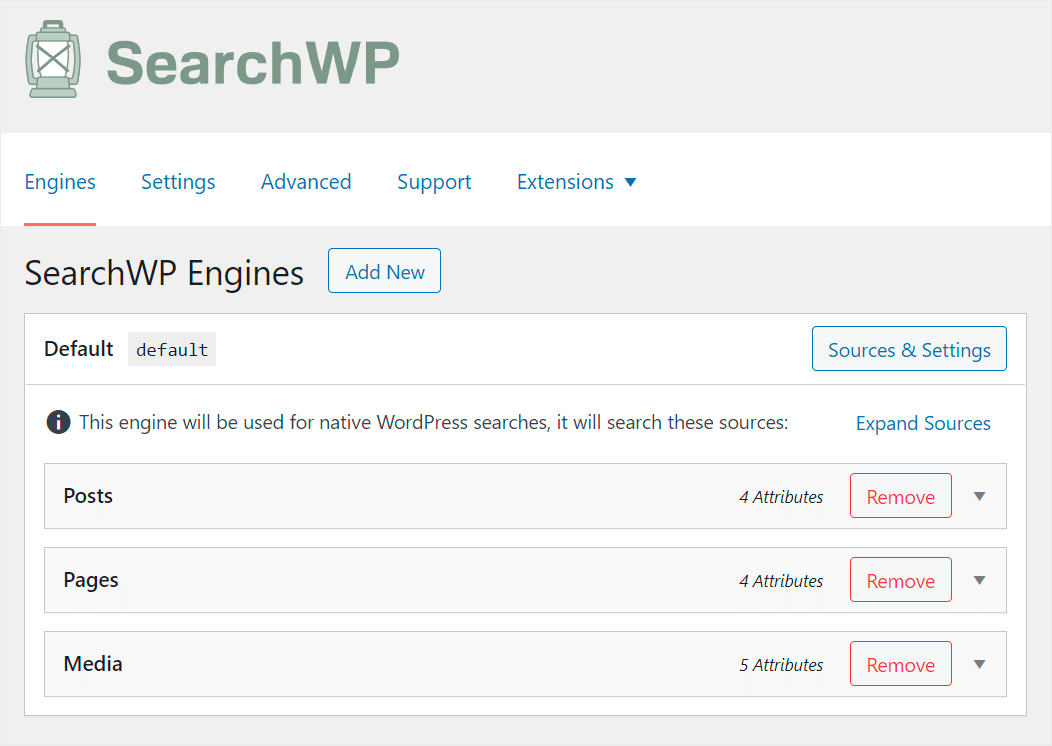 your SearchWP engines